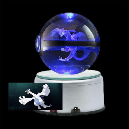 Pokemon Crystal Pokeball – Stunning Holographic Engraving, Perfect for Birthdays and Holidays!