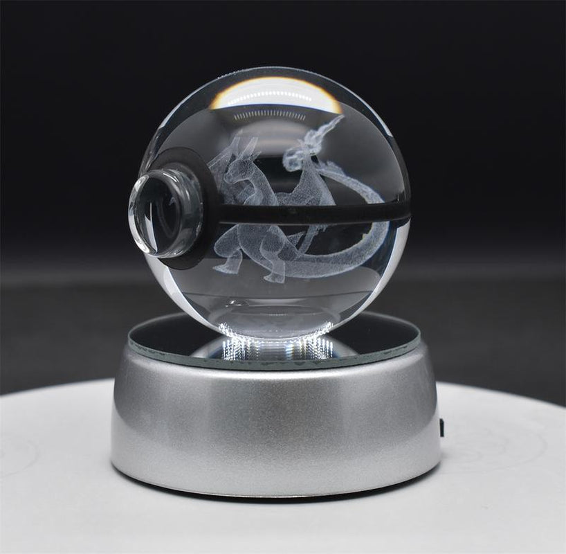 Pokemon Crystal Pokeball – Stunning Holographic Engraving, Perfect for Birthdays and Holidays!