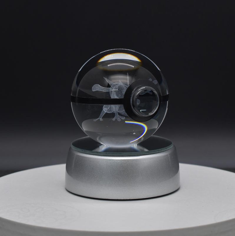 Pokemon Crystal Pokeball – Stunning Holographic Engraving, Perfect for Birthdays and Holidays!