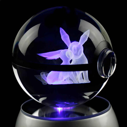 Pokemon Crystal Pokeball – Stunning Holographic Engraving, Perfect for Birthdays and Holidays!