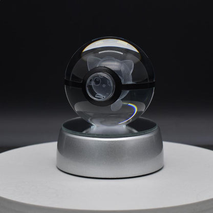 Pokemon Crystal Pokeball – Stunning Holographic Engraving, Perfect for Birthdays and Holidays!