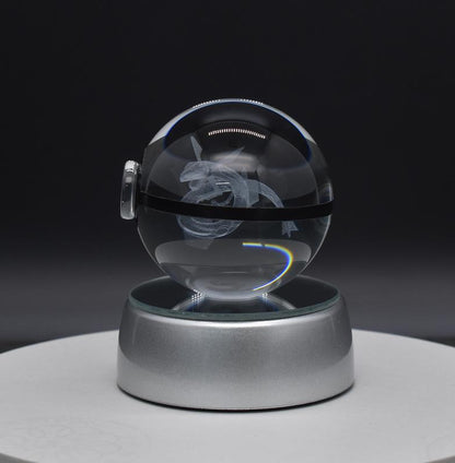 Pokemon Crystal Pokeball – Stunning Holographic Engraving, Perfect for Birthdays and Holidays!