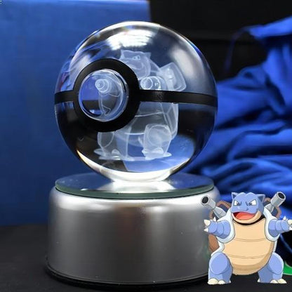 Pokemon Crystal Pokeball – Stunning Holographic Engraving, Perfect for Birthdays and Holidays!