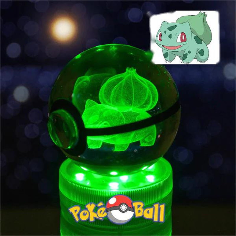 Pokemon Crystal Pokeball – Stunning Holographic Engraving, Perfect for Birthdays and Holidays!