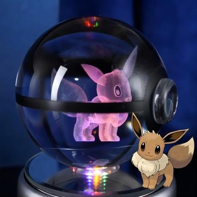 Pokemon Crystal Pokeball – Stunning Holographic Engraving, Perfect for Birthdays and Holidays!