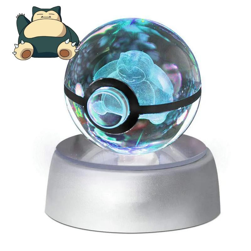 Pokemon Crystal Pokeball – Stunning Holographic Engraving, Perfect for Birthdays and Holidays!